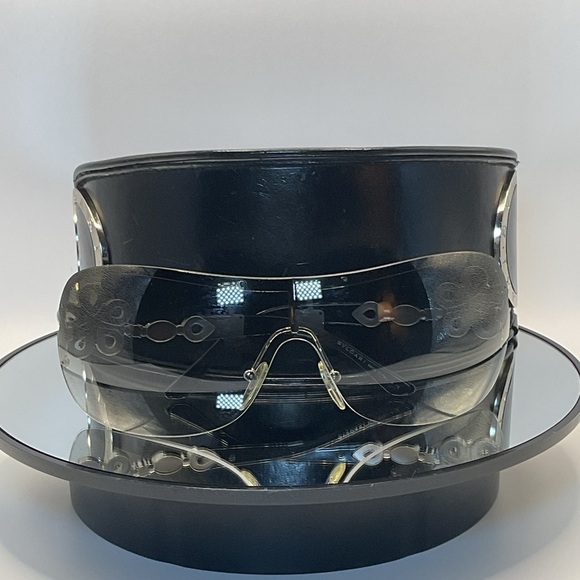 Bulgari Black Shield Sunglasses with Swarovski Crystals main image 12